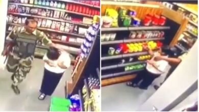 BSF jawan caught on camera molesting woman in Manipur Shop