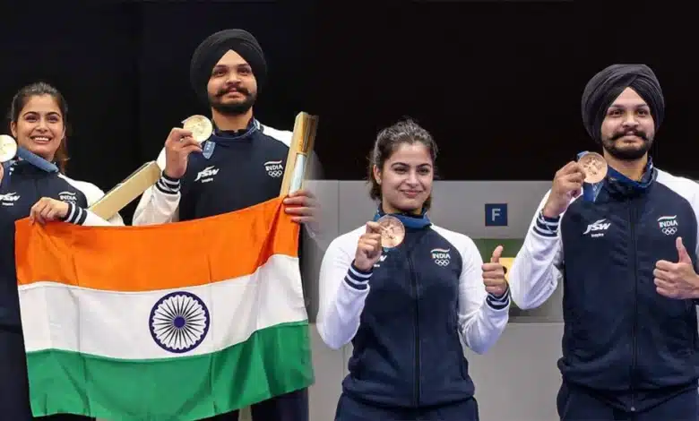 olympics-2024-manu-bhaker-sarabjot-singh-won-bronze-medal-mixed-10m-air-pistol-