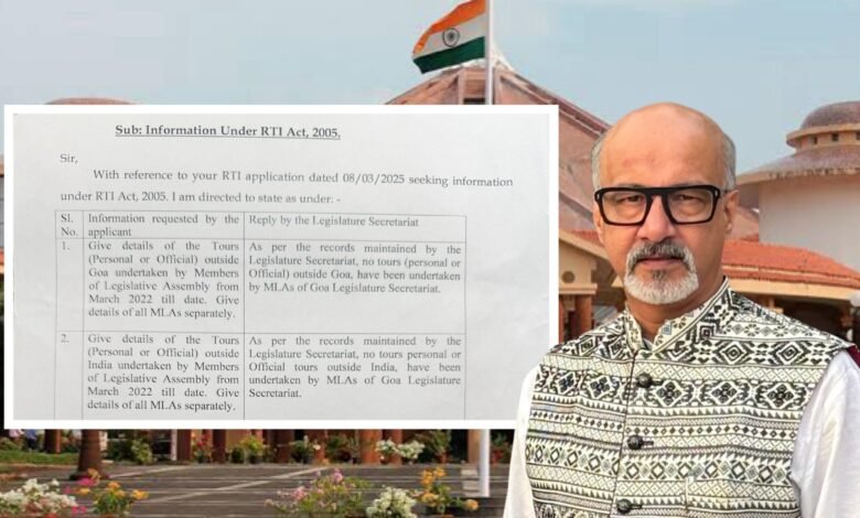 Demand for clarification from Legislature Secretariat on misleading RTI reply about MLAs' tours