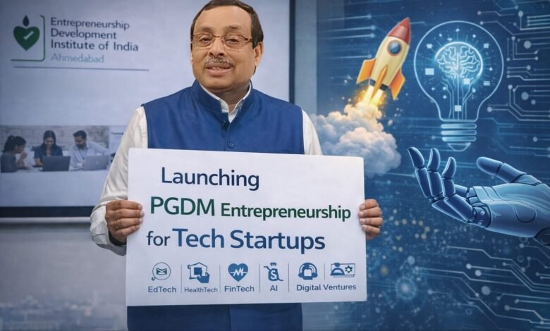 EDII Announces PGDM Entrepreneurship for Tech Startups
