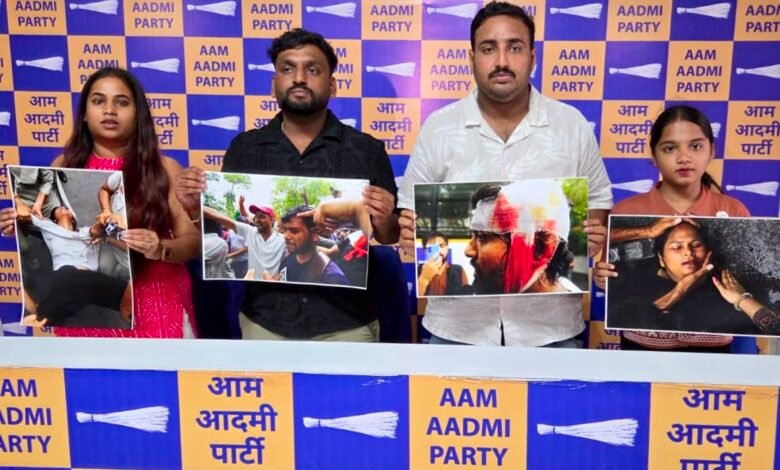 AAP Youth Wing Slams BJP for Brutal Lathi Charge and Violence Against Students