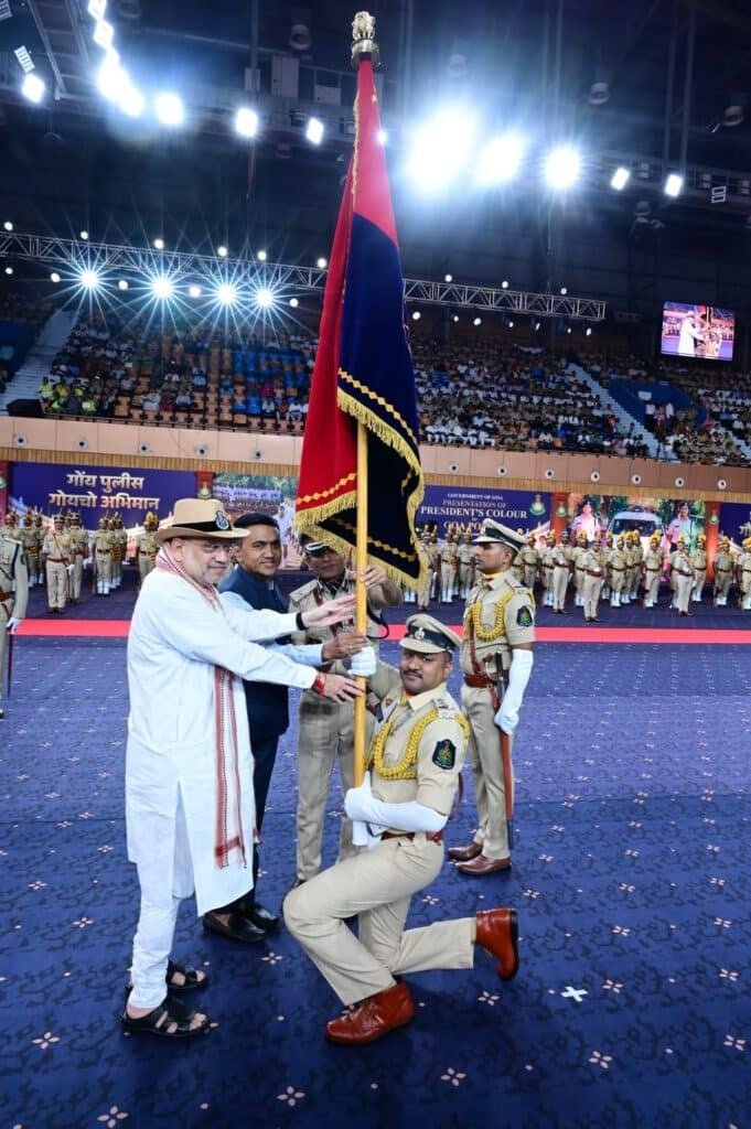 President’s Colour for Goa Police; Amit Shah Hails Its Role in National Security